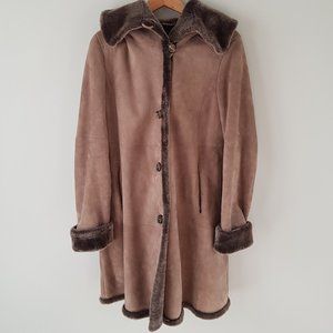 Shearling Coat with Hood Made in Italy